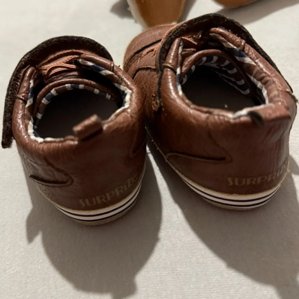 2pc 18-24month Baby Shoes Bundle - Brown